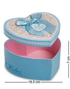 Коробка подарочная Сердце цв голубой WG 08 2 B 113 301826 Арт-ист
