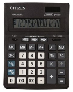 Калькулятор настольный CDB CDB1401 BK 14 разрядов черный Business line