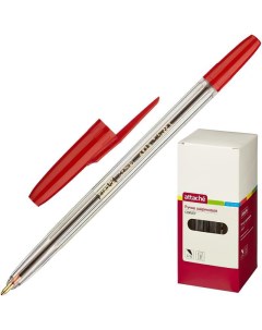 Ручка шариковая Corvet красная 0 7 мм 1 шт Attache