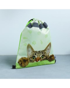 Сумка для обуви со светоотражающим элементом Забавный котёнок 41х31 см Artfox study
