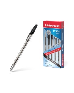 Ручка гелевая R 301 Classic Gel Stick 0 5 цвет чернил черный 12 шт Erich krause