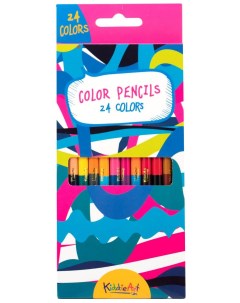 Цветные карандаши Кiddie Art двусторонние 24 цвета 12 шт Kiddie art