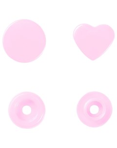 Кнопка 393318 Color Snaps Сердце диаметр 12 4 мм светло розовый 30 шт Prym