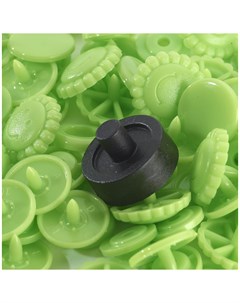 Кнопка 393444 Color Snaps Цветок диаметр 13 6 мм зеленый 21 шт Prym
