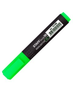 Маркер текстовыделитель Stick 1 4мм зеленый прямоугольный корпус Staff