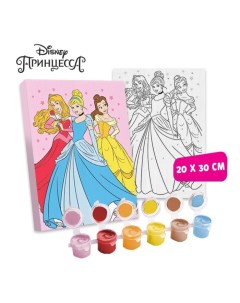 Картина по номерам Милые принцессы 20 х 30 см Принцессы Disney