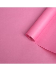 Бумага для декора и флористики крафт двусторонняя нежно розовая однотонная рулон 1шт Nobrand