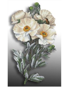Набор для вышивания крестом на канве с рисунком Альпийские маки 20x34 см Нова слобода