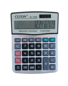 Калькулятор настольный Clton CL 1233 16 разрядный двойное питание Nobrand
