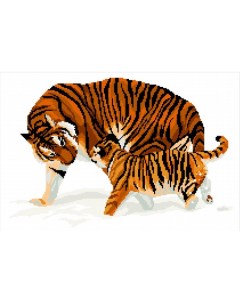 Набор для вышивания В 0001 Тигрица с тигренком Нитекс