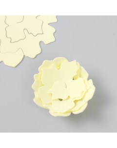 Заготовка из фоамирана Цветок завиток 10х9 5 см набор 5 шт ребристые нежно желтый Nobrand