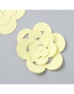 Заготовка из фоамирана Цветок завиток 10х9 5 см набор 5 шт нежно желтый Nobrand