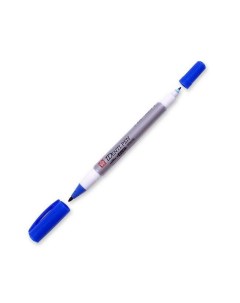 Маркер Identi Pen двусторонний перманентный стержень 0 4 1 0 мм Синий Sakura
