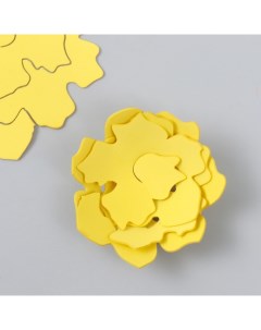 Заготовка из фоамирана Цветок завиток 10х9 5 см набор 5 шт ребристые желтый Nobrand