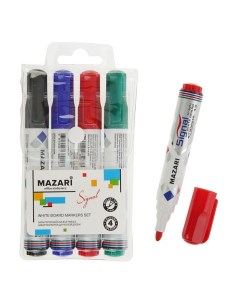 Набор маркеров для доски Signal 4 цвета 4 0 мм Mazari