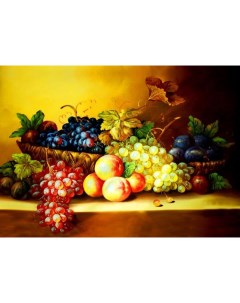 Картина по номерам Персики и виноград холст на подрамнике 40х50 см GX21640 Paintboy