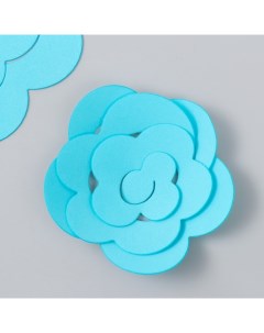 Заготовка из фоамирана Цветок завиток 10х9 5 см набор 5 шт нежно голубой Nobrand