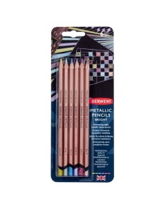 Набор цветных карандашей Metallic Яркие цвета 6 цветов Derwent