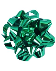 Бант звезда 14 металлик цвет зеленый Nobrand