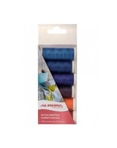Набор швейных ниток Aurora Talia 120 Джинс синий Nobrand
