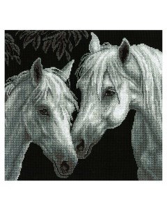 Набор для вышивания Белые кони 29х27 см 687 Hobby&pro