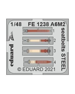FE1238 Eduard 1 48 Фототравление для A6M2 стальные ремни Nobrand