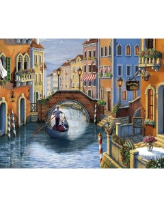 Алмазная мозаика Романтика в Венеции полная выкладка 38х48 см квадратные стразы Гранни