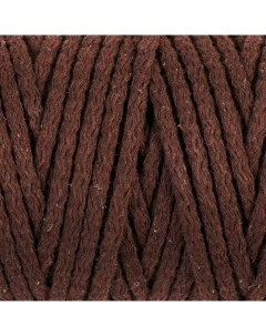 Шнур для вязания Пухлый 100 хлопок ширина 5мм 100м коричневый Softino