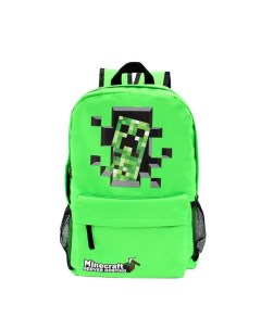 Рюкзак с рисунком из Minecraft Майнкрафт зеленого цвета Nobrand