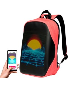 Рюкзак с LED экраном Atlas Neo цвет розовый PowerBank в комплекте Atlas bag