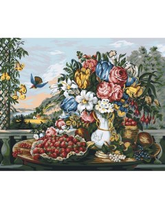 Картина по номерам Фрэнсис Флора Бонд Палмер Пейзаж фрукты и цветы MET PNB PL 007 Freya