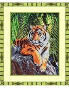 Набор для вышивания бисером Тигр 37х27 см арт Б 1414 Паутинка