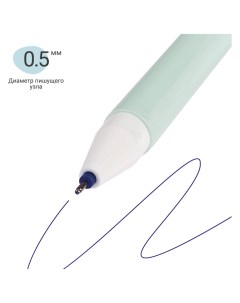 Ручка гелевая стираемая Rainbow синяя 0 5мм корпус ассорти с топпером Meshu
