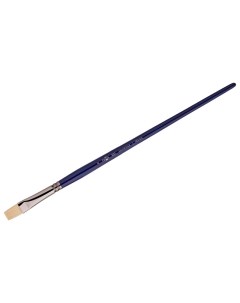 Кисть художественная Гамма синтетика упругая Манеж плоская 8 длинная ручка Мульти-пульти