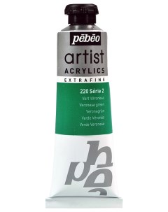 Краска художественная Artist Acrylics Extra Fine акрил 2 37 мл зеленый Веронезе Pebeo