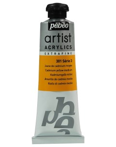Краска художественная Artist Acrylics Extra Fine акрил 3 37 мл кадмий желтый Pebeo