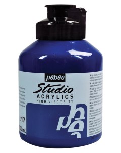Краска Studio Acrylics 500 мл фталоцианин синий Pebeo