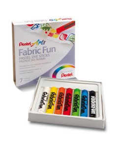 Пастельные мелки Arts Fabric Fun для ткани картонная упаковка 7 мелков Pentel