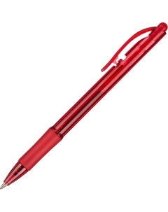 Ручка шариковая автоматическая FineLine рез манж 0 7мм красн BK417 B 5шт Pentel