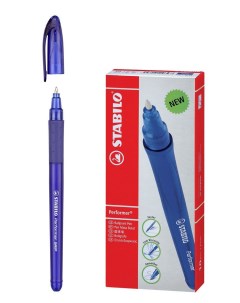 Ручка шариковая 0 38мм Performer Grip синяя 10шт Stabilo