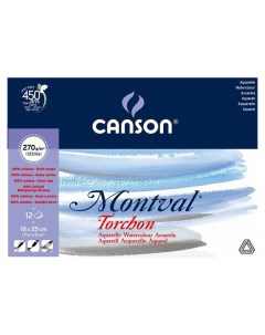 Альбом склейка Montval Torchon для акварели 18 x 25 см 12 л 270 г Canson
