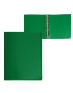 Папка на 4 кольцах А4 Панорама 40 мм 700 мкм лицевой карман зелёная Calligrata