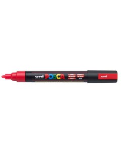 Маркер Uni POSCA PC 5M 1 8 2 5мм овальный флуоресцентный красный fluorescent red F15 Uni mitsubishi pencil
