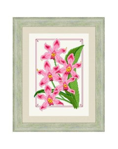Набор для вышивания крестиком ЦВ 018 Дикая орхидея 25 35см Сделано с любовью