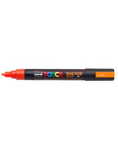 Маркер Uni POSCA PC 5M 1 8 2 5мм овальный флуоресцентный оранжевый F4 Uni mitsubishi pencil