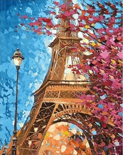Алмазная мозаика Парижские краски полная выкладка 48х38 см квадратные стразы Гранни
