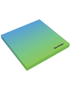 Самоклеящийся блок Ultra Sticky Radiance 75x75 мм 50 листов цвет голубой зеленый Berlingo