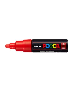 Маркер Uni POSCA PC 7M 4 5 5 5мм овальный красный red 15 Uni mitsubishi pencil