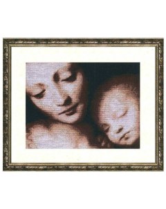 Набор для вышивания крестиком С 002 Мадонна с младенцем 28 36см Золотое руно