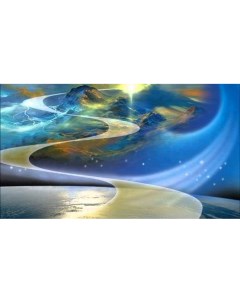 Алмазная мозаика Звёздный путь Полная выкладка 28х50 см квадратные стразы Яркие грани